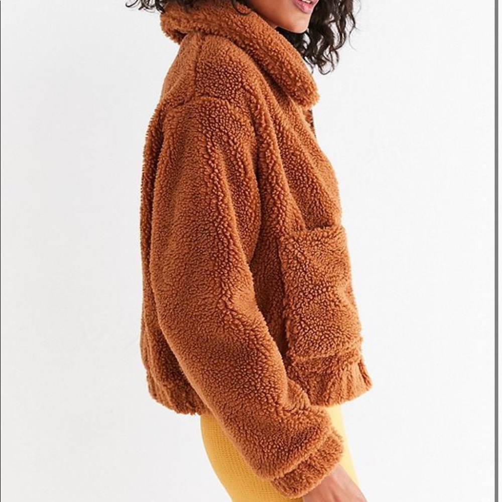 orange teddy coat